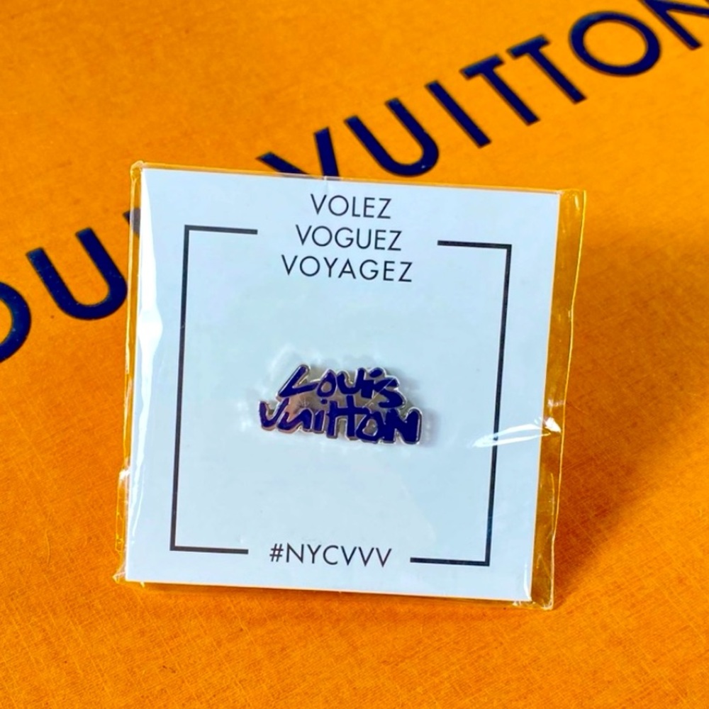 Louis Vuitton Logo Enamel Lapel Pin - Picture 1 of 4